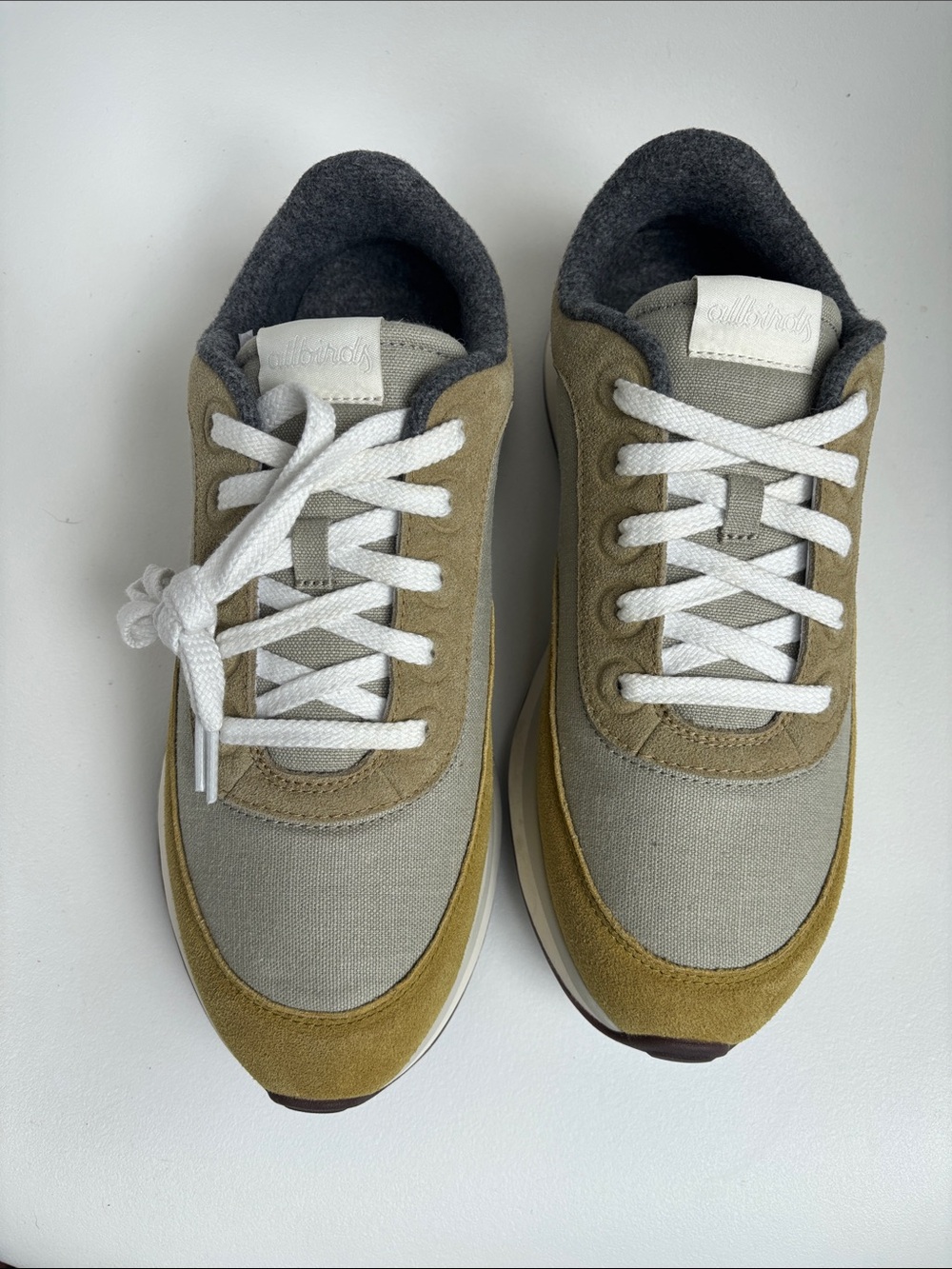 allbirds Men’s Athletic Sneakers in Gray and Olive